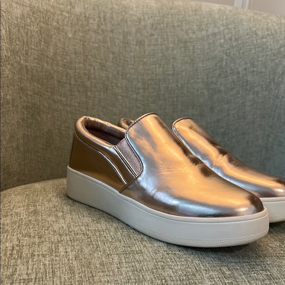 Steve Madden Gold Flats with White Soles